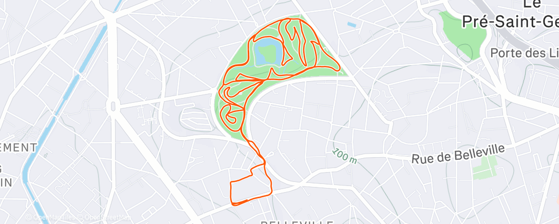 Карта физической активности (Zone 1 (pace))