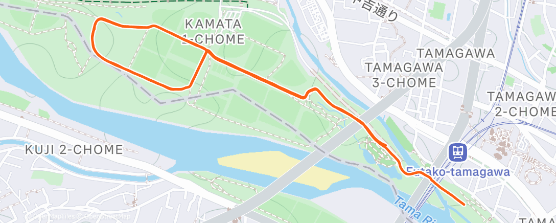 Map of the activity, 朝のランニング