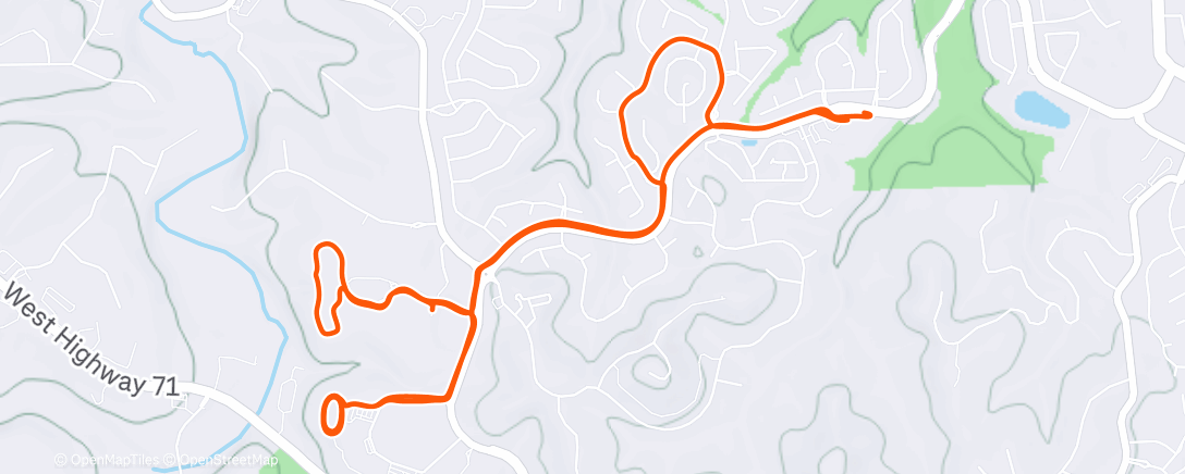 Map of the activity, Lunch Run