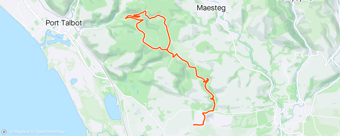 Mapa da atividade, Afternoon Mountain Bike Ride with Elliot