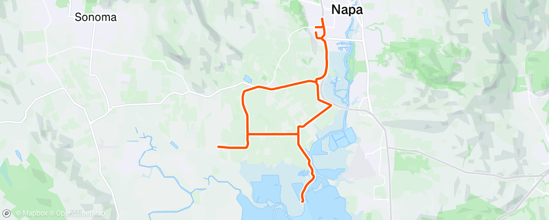 Map of the activity, Afternoon Ride