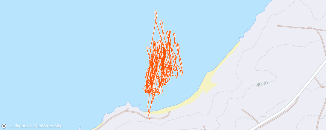 Map of the activity, Sessione di kitesurf pomeridiana