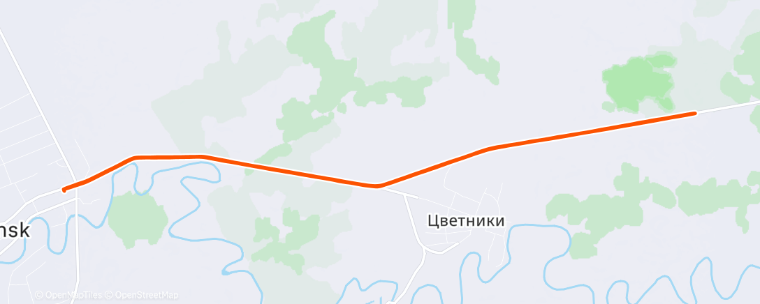 Map of the activity, Evening Run