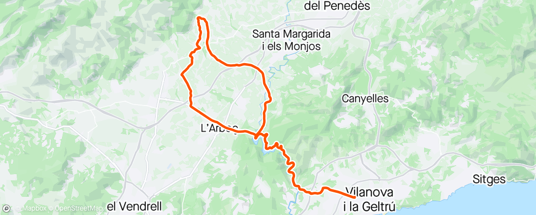 Map of the activity, Vicicleta