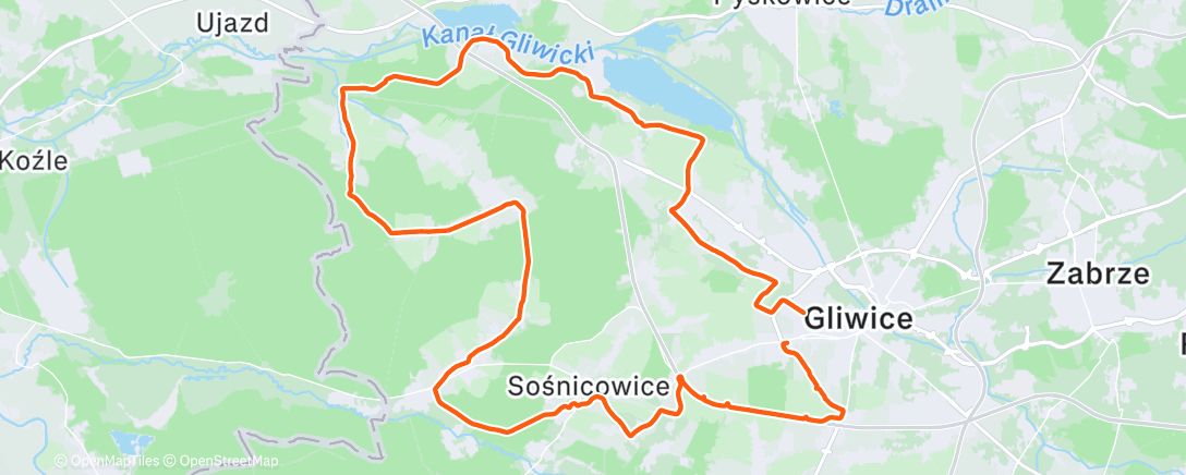 Map of the activity, Afternoon Ride