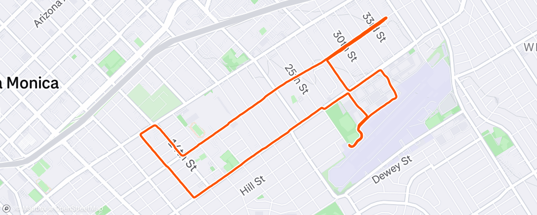 Map of the activity, feeling tired