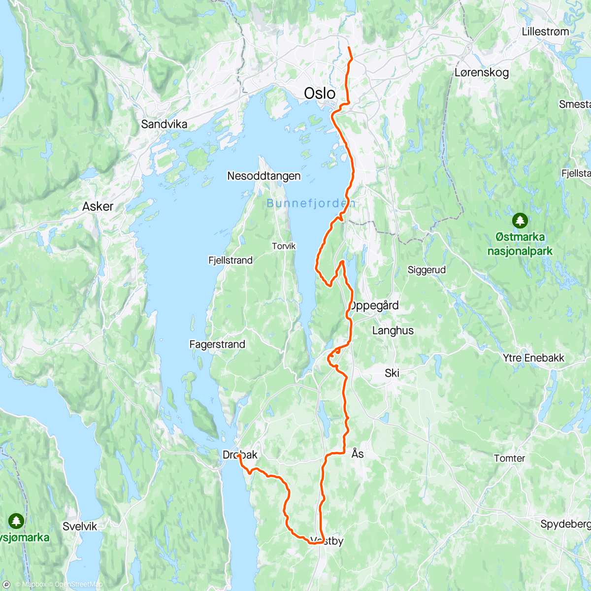 Kaart van de activiteit “Eplekake m/is i Drøbak”