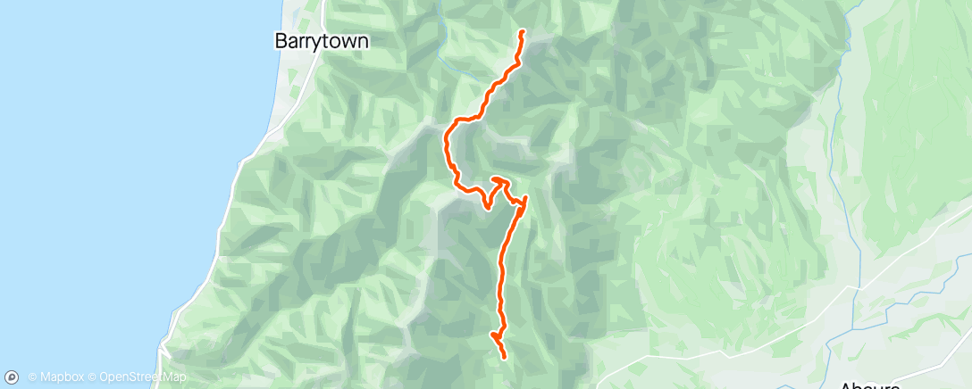 「Paparoa Day 1 Mountain Bike Ride」活動的地圖