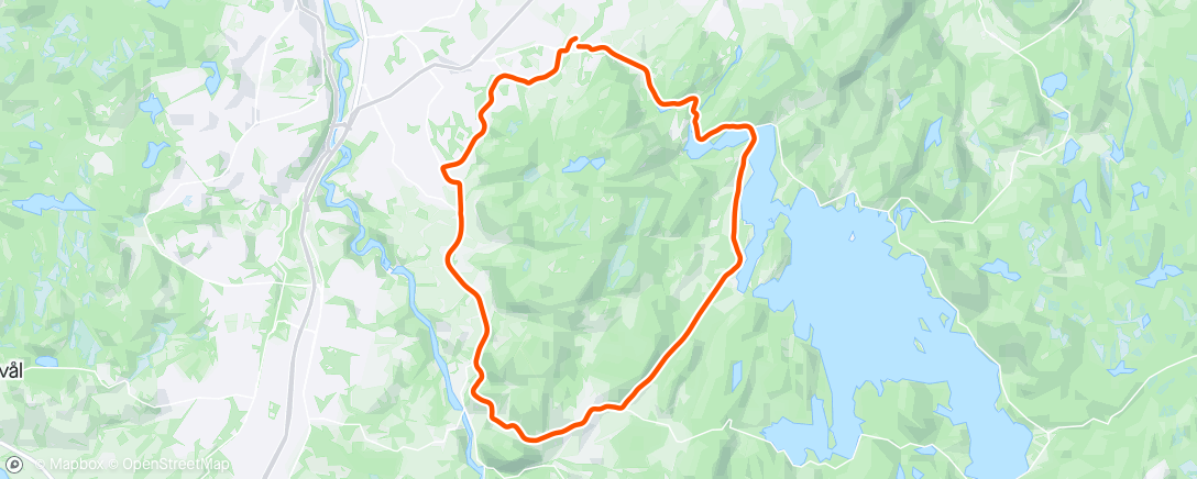 Map of the activity, Bratsbergrunden med klokka.