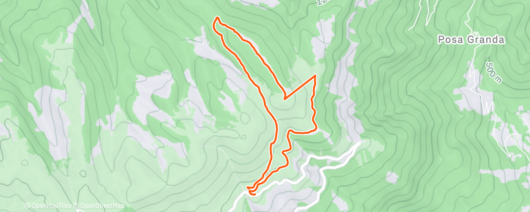 Map of the activity, Tramonto dal Cimon