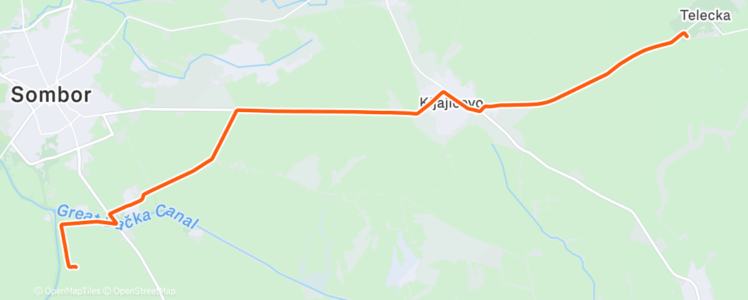 Map of the activity, Утренний велозаезд