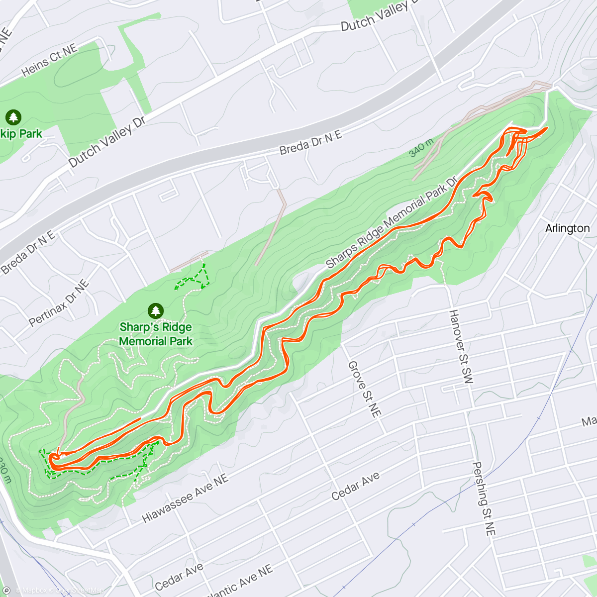 Map of the activity, Sharp’s XC - 3rd place
