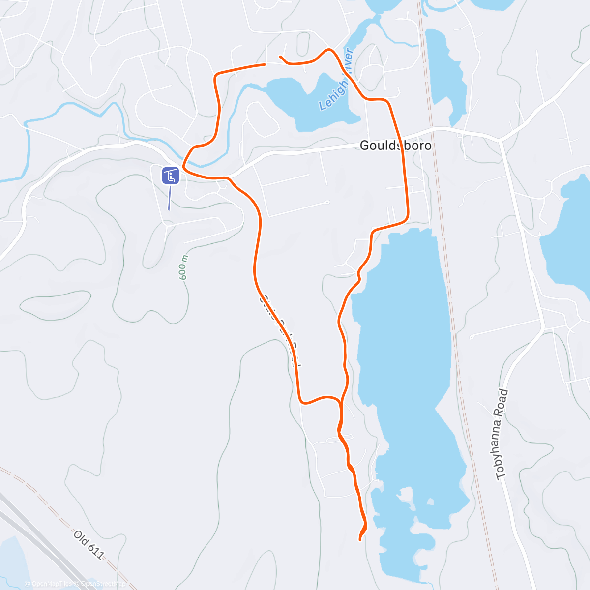 Map of the activity, poglite test