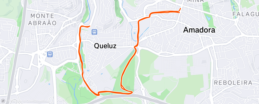 Map of the activity, Corrida da hora do almoço