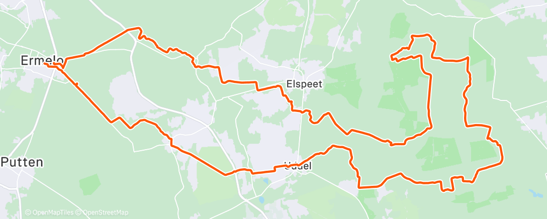 Map of the activity, Gravel/MTB met JVT 👑domeinen