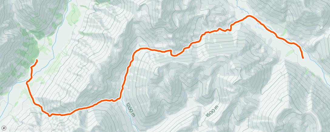 Map of the activity, Looping the Arrowsmith range day 4