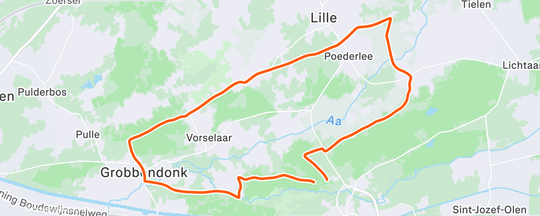 Map of the activity, Middagrit