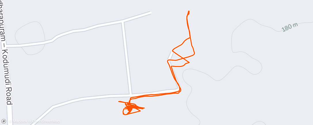 Map of the activity, Evening Walk