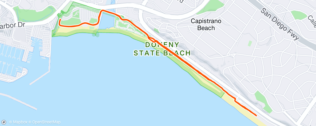 Map of the activity, Evening Walk