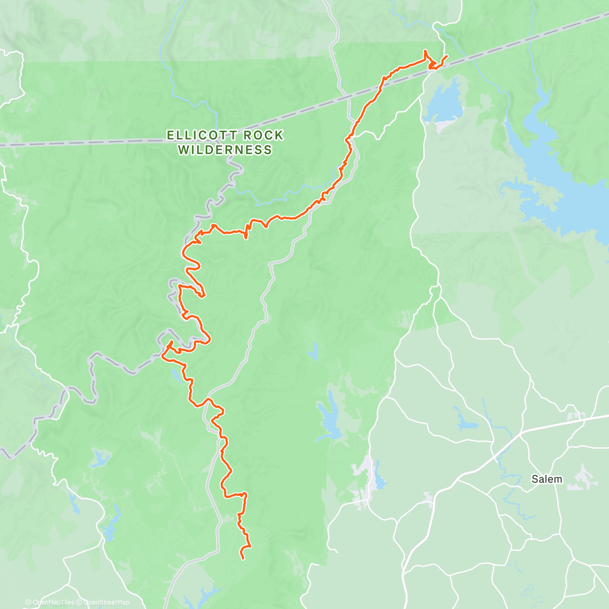 Map of the activity, Good training day with Lester