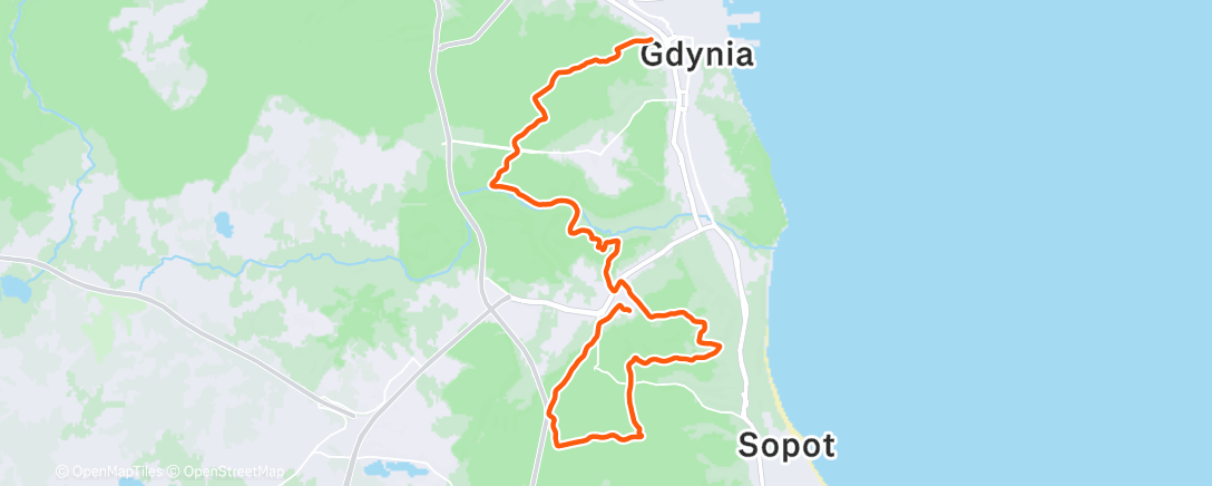 Map of the activity, Afternoon Gravel Ride