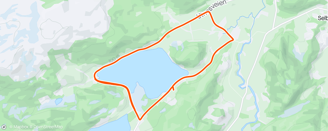 Map of the activity, 6x1000m