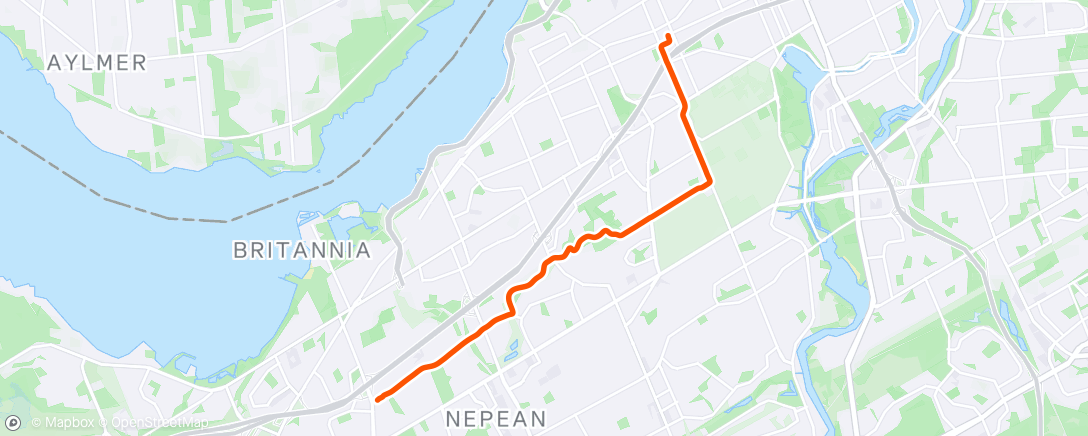 Map of the activity, Lunch Ride