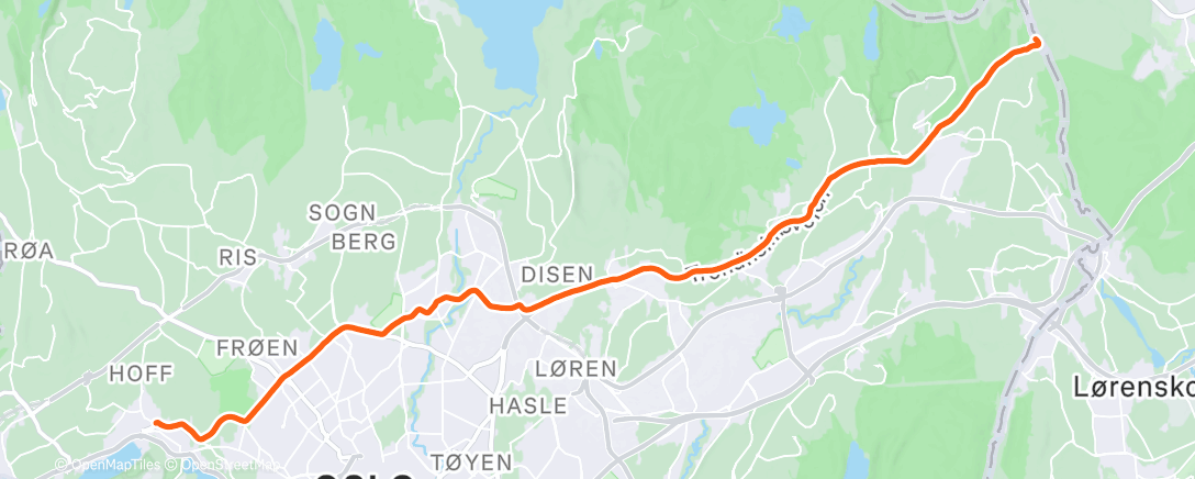 Map of the activity, Morning Ride