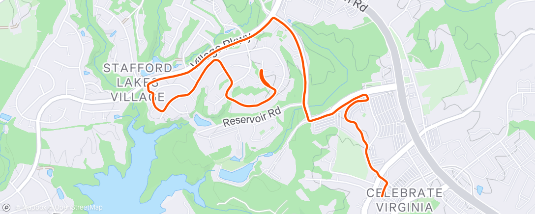 Map of the activity, Morning Run