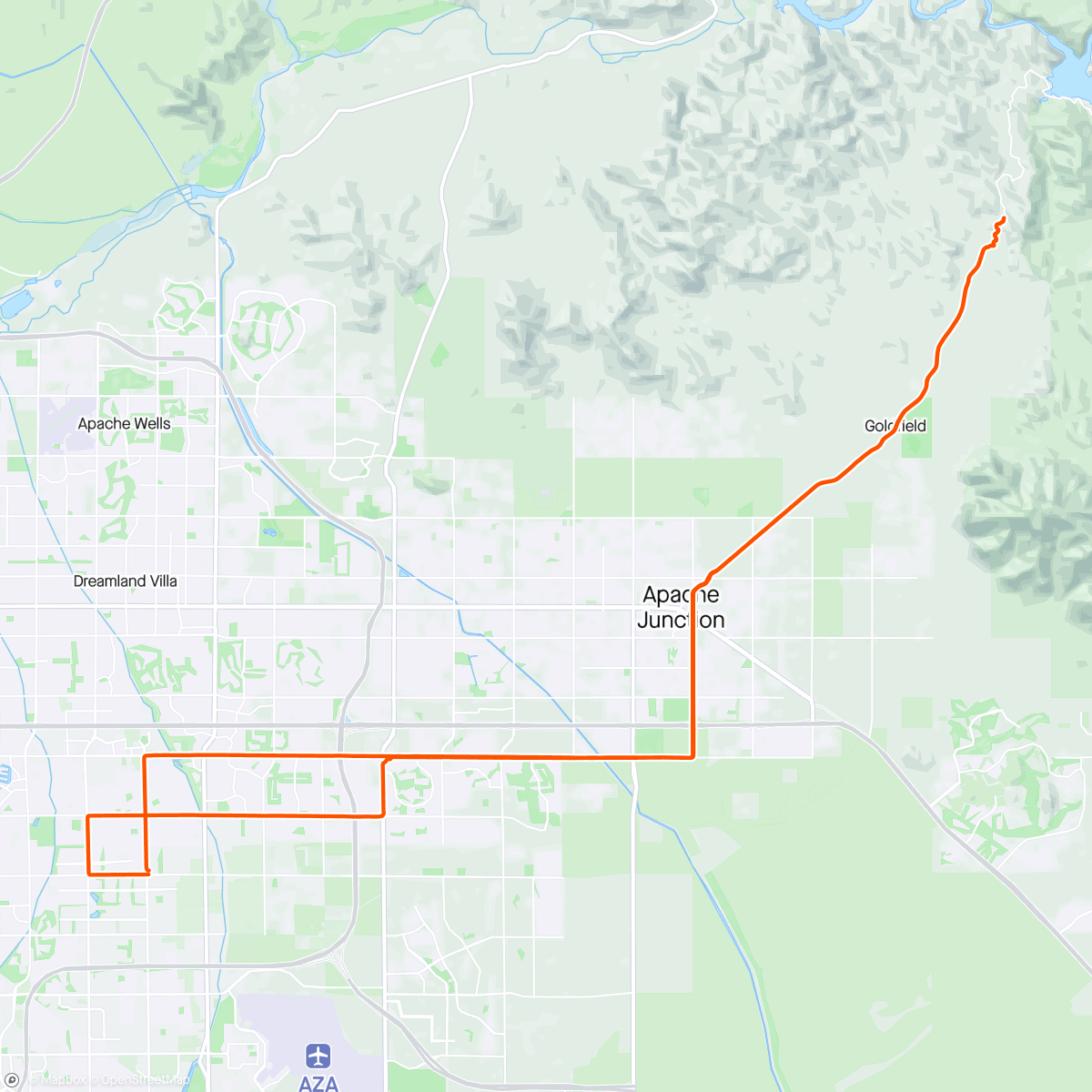 Map of the activity, BAA WEDNESDAY RIDE: Canyon Lake