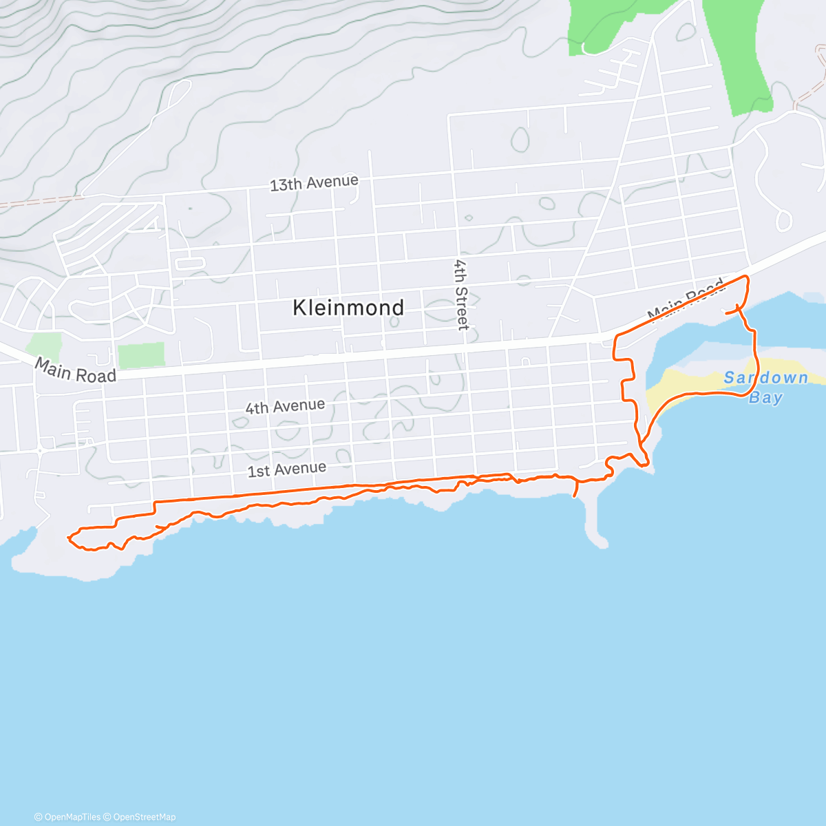 Map of the activity, RSA Trail Run 🇿🇦
