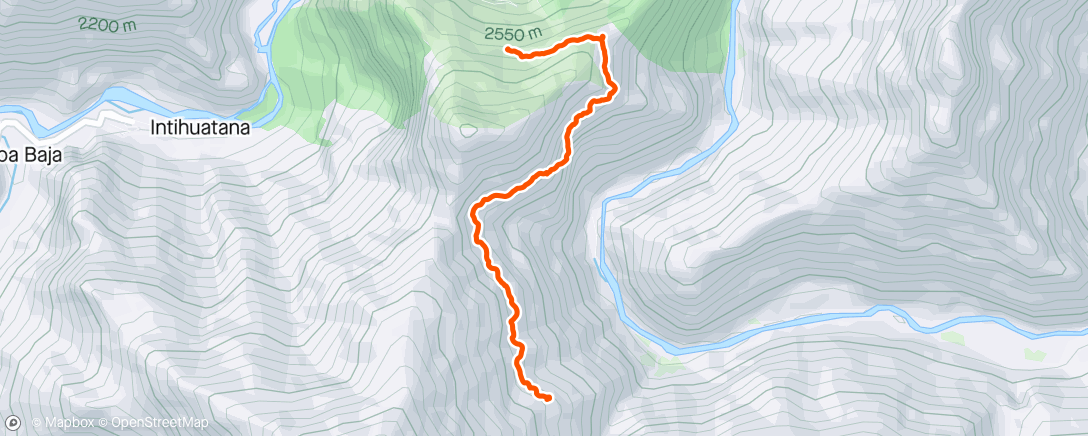 Map of the activity, Inca Trail day four - Winaywanya - Macchu Picchu