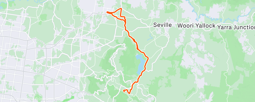 Map of the activity, Afternoon Ride