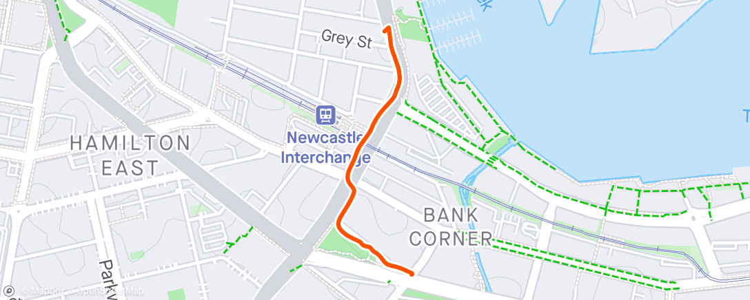Map of the activity, Walk home from work