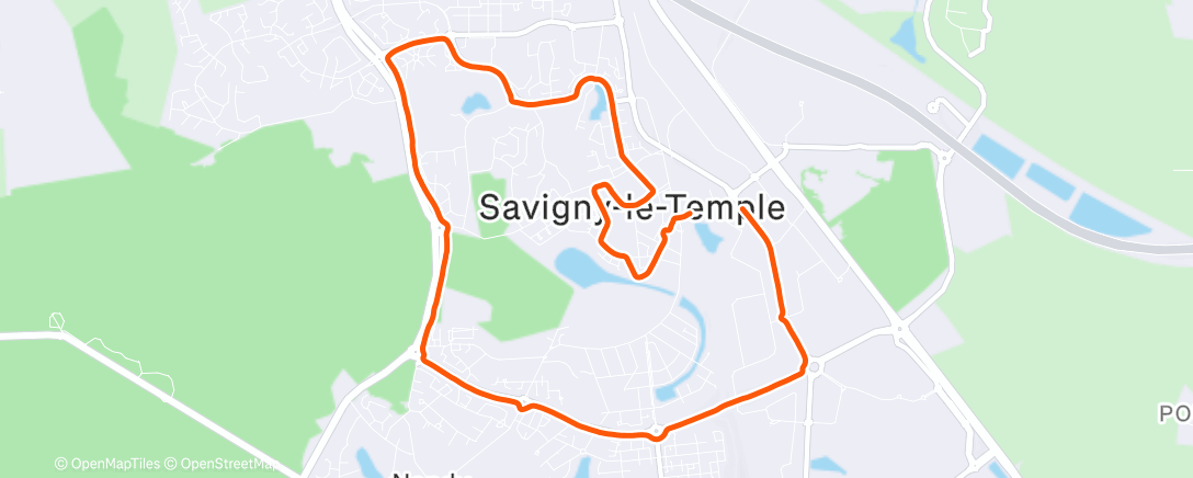 Map of the activity, Lunch Run