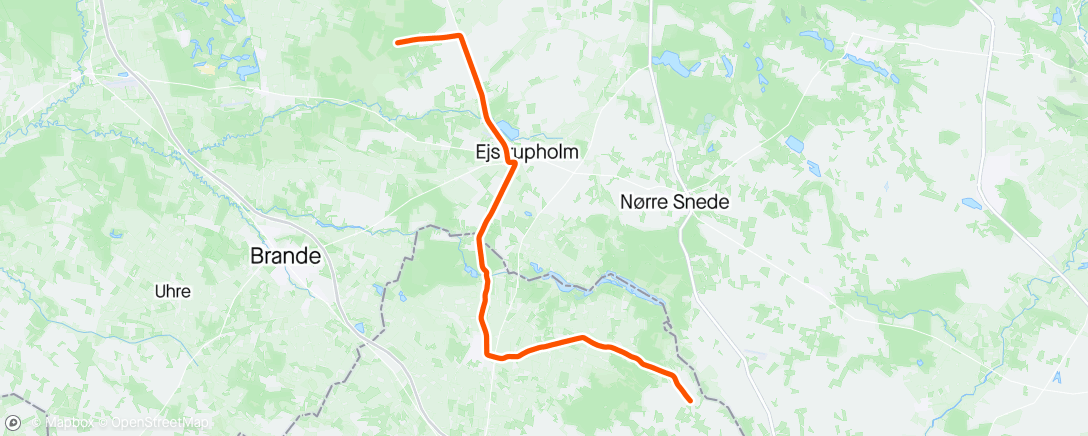 Map of the activity, Hjemtur efter “haglvejrsgåturen” 👎