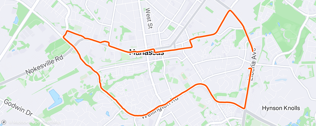 Map of the activity, Afternoon Run