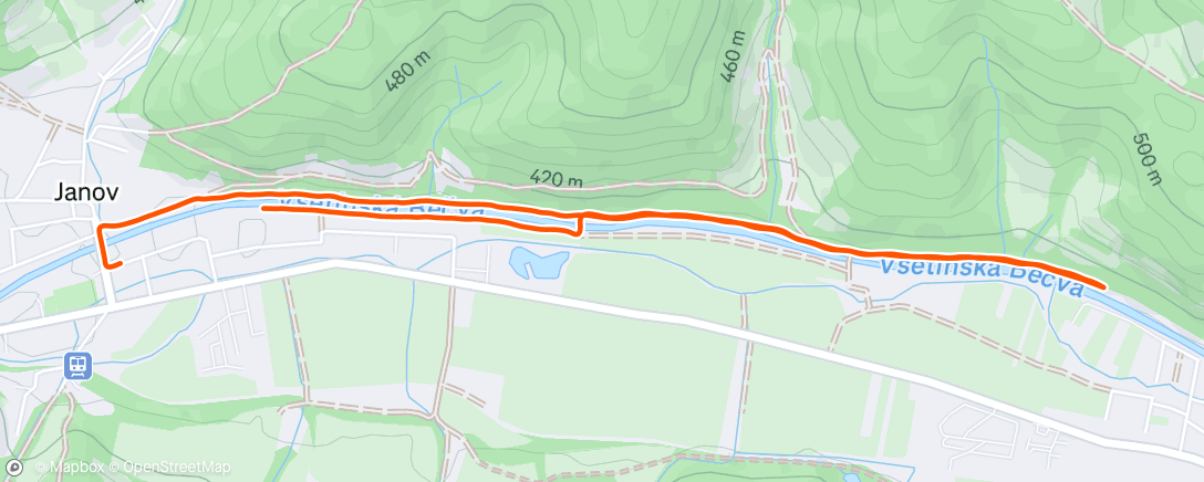 Map of the activity, Morning Run