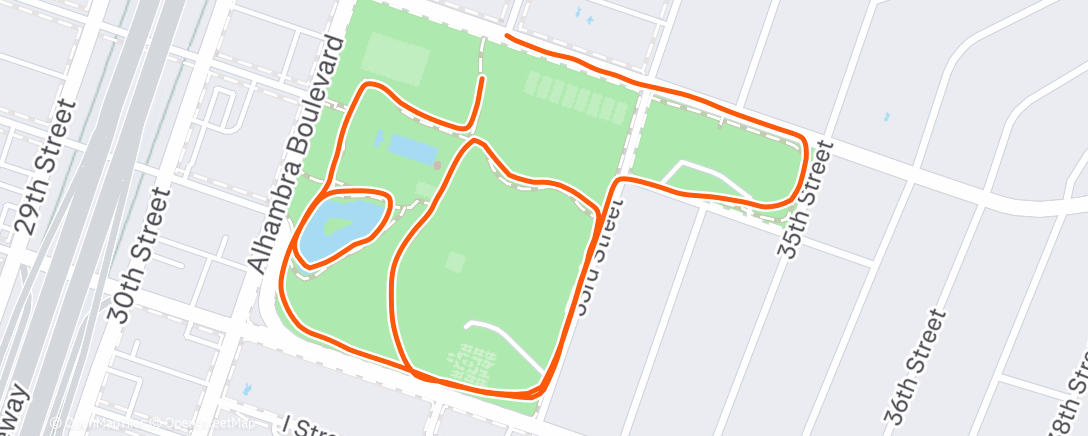 Map of the activity, Morning Run