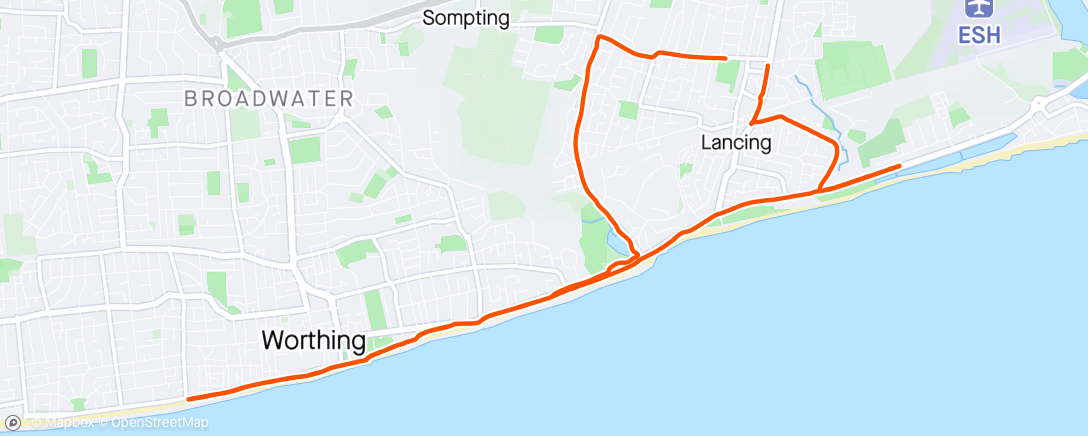 Map of the activity, Accidental parkrun