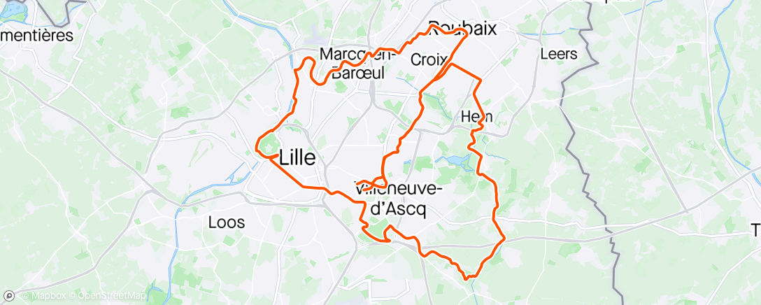 Karte der Aktivität „Roulez Roubaix 24 Novembre 2024”