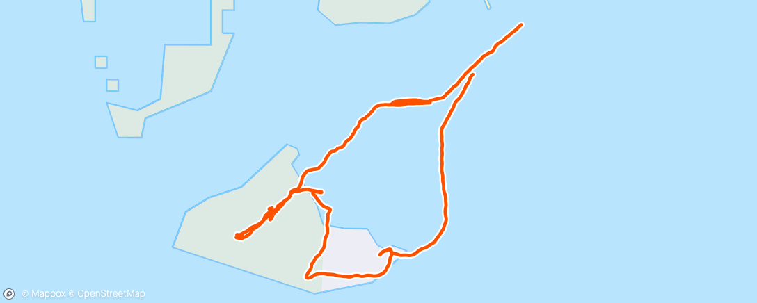 Map of the activity, Morning paddle