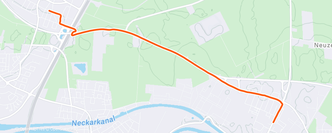 Map of the activity, Radfahrt am Morgen