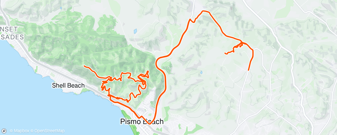 Map of the activity, Afternoon Mountain Bike Ride