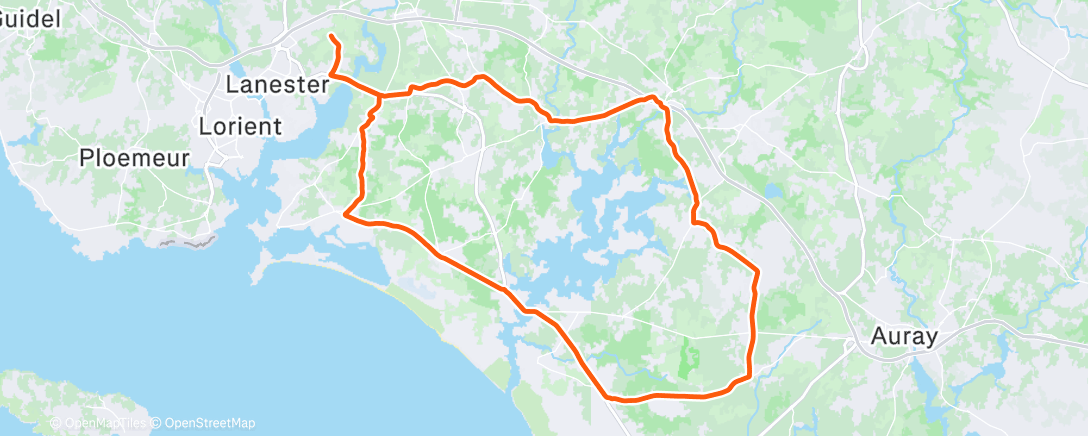 Map of the activity, Cyclisme