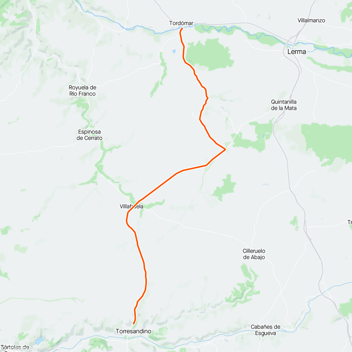 Карта физической активности (ROUVY - La Vuelta | Villafruela)