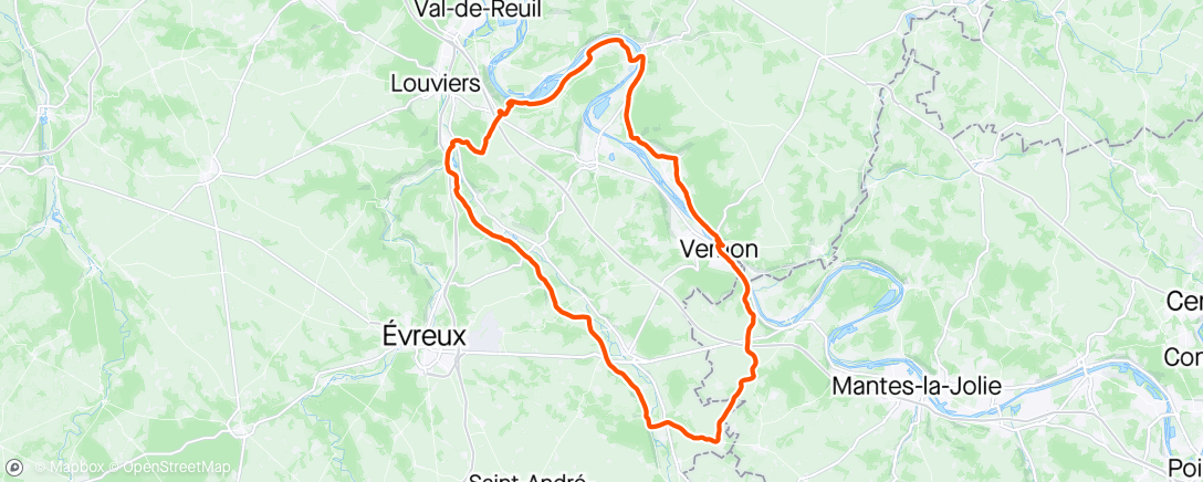 Mapa de la actividad (Sortie Matinale Vélo Route Souvenirs Étienne LEVASSEUR)