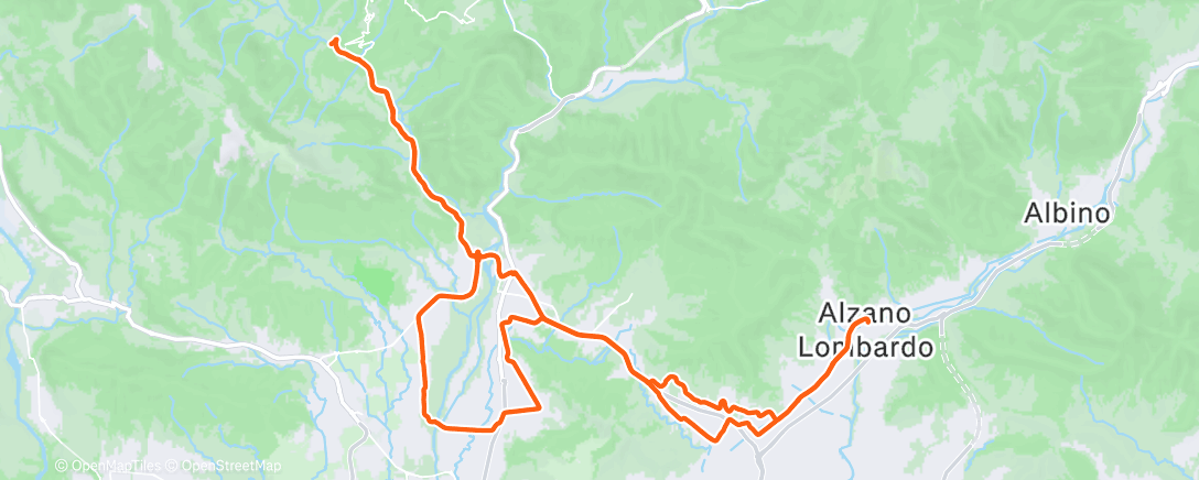 Map of the activity, Pedalata mattutina