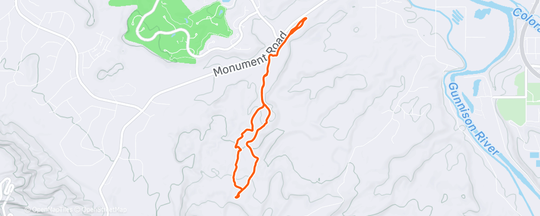 Map of the activity, Afternoon Mountain Bike Ride