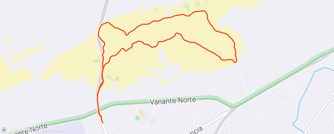 Map of the activity, Carrera de mañana